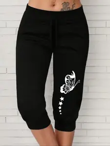 Lightweight Breathable Women's Harem Pants, Loose Casual Elastic Waist Mid-Thigh, Suitable for Yoga & Exercise, Perfect for Any Occasion