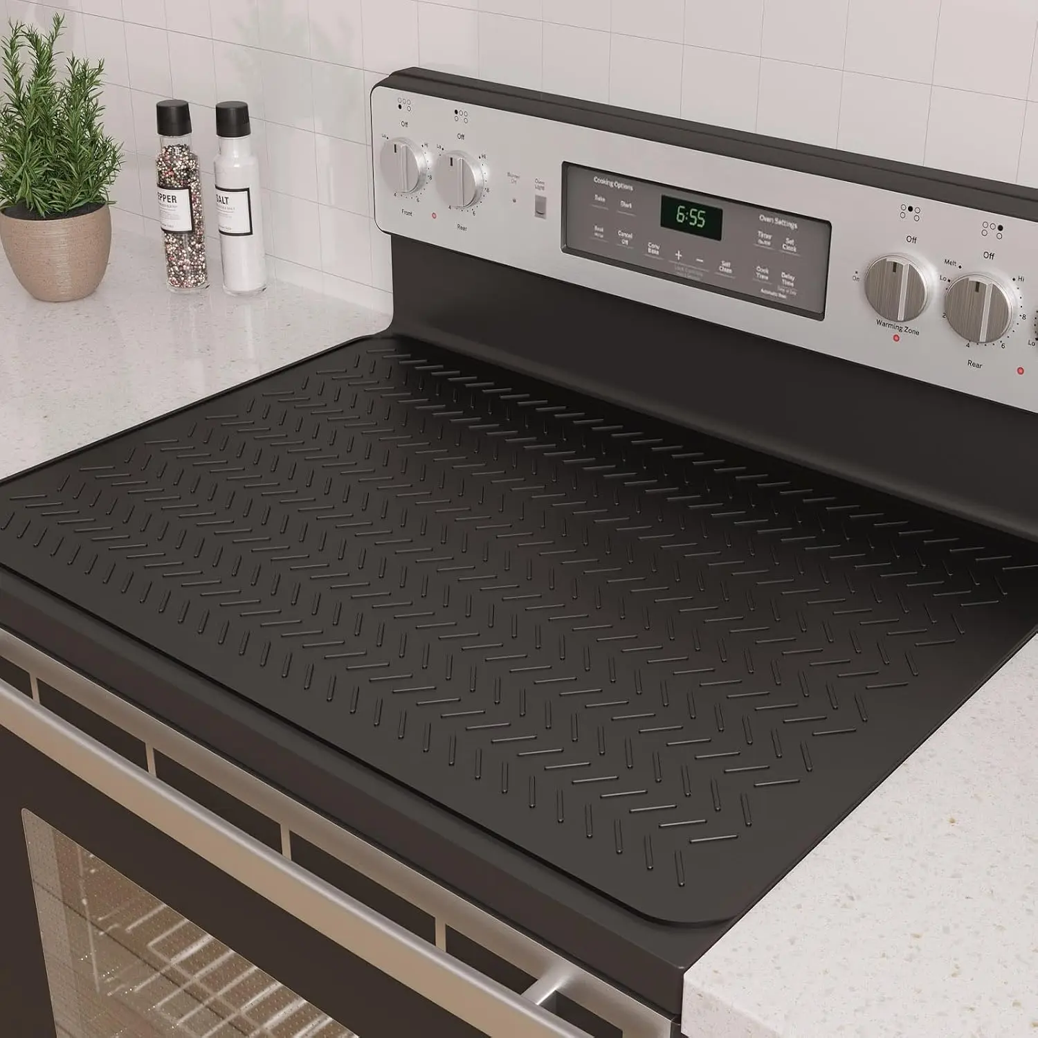 Stove Top Covers for Electric Stove, Thickened   Stove Mat for Glass Top Stove, 30 x 21 Glass Stove Top Cover Protector, Oven Range Top Cover, XL Dish Drying Mat