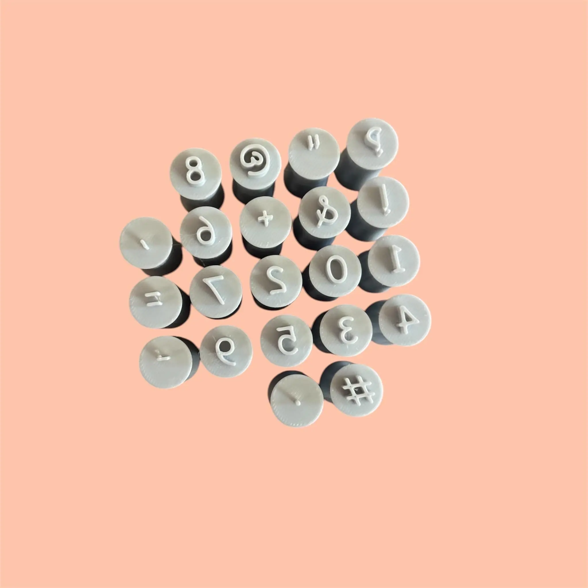 Number & Letter Clay Stamps: Polymer Clay Imprint Set