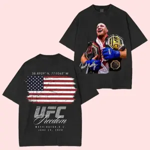 UFC - FIGHTRELIC UFC Unisex Washed T-Shirt, Vingtage Graphic Design, Iconic Wrestling Print, Classic Fan Apparel Cotton Fabric, Menswear Oversized Streetwear