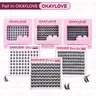 OKAYLOVE Cluster Lashes Eyelash Extensions - Lightweight 8-18MM One-Size DIY At-Home C Curl Dramatic Lashes for Lira/Bunny/Flora Luxe, Natural Instant Glam for Bigger Bright Eyes, Beauty Gift #backtoschool #sohochic