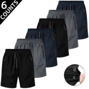 Men's 6-Pack Quick Dry Athletic Shorts | Multi-Color Summer Streetwear Bottoms