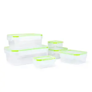 12-Piece Food Storage Container Set Click-and-Lock Containers BPA-Free Microwave Freezer Dishwasher Safe
