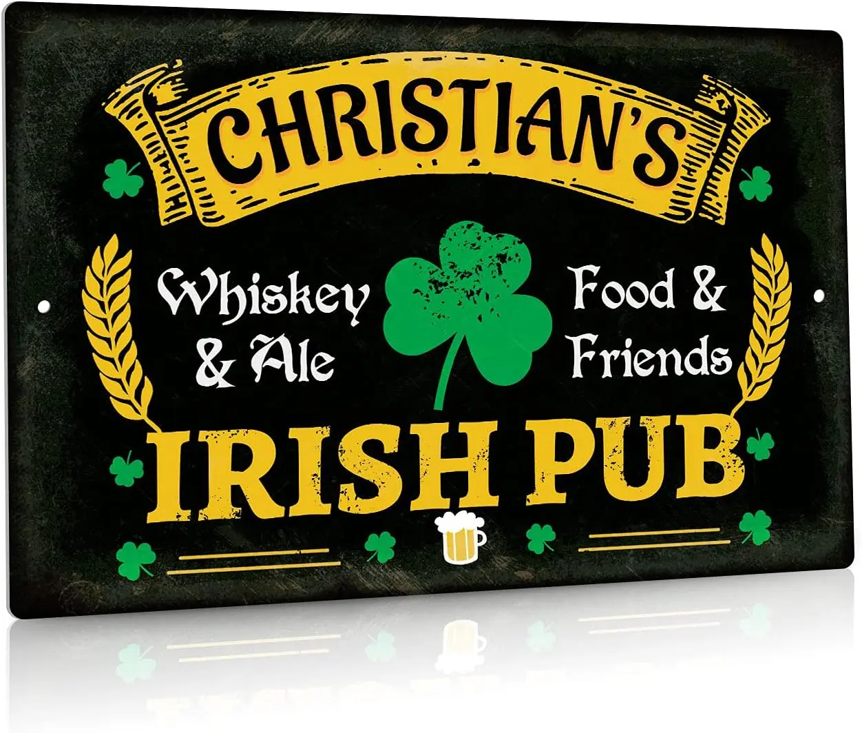 Personalized Bar Sign, Custom Name, Retro Outdoor Wall Sign for Home, Cafe Pub, Kitchen, Man Cave,12x8 Inches Aluminum Metal Sign