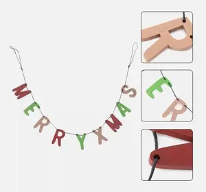 Christmas Pennant Bunting Banner Alphabet Hanging String Decoration Gift Tree