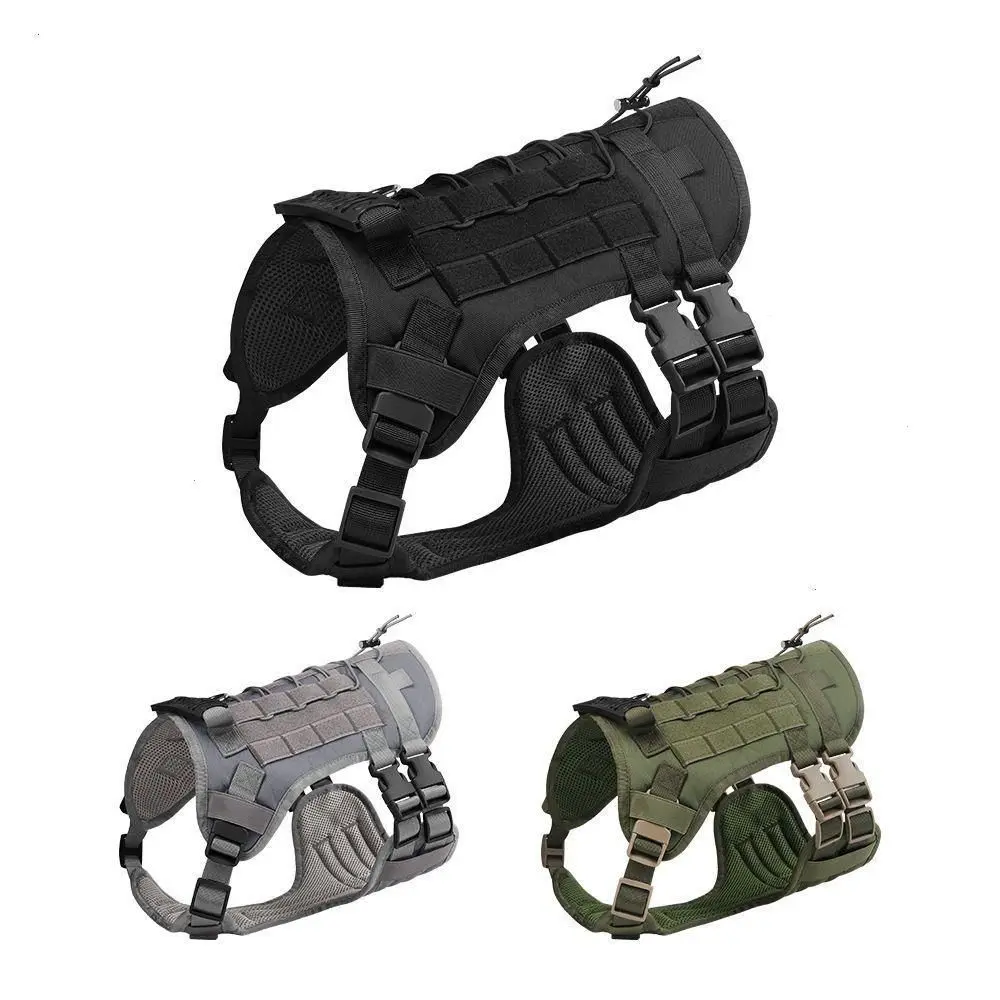 Durable & Secure Tactical Dog Harness with MOLLE System - Ideal for Training and Outdoor Adventures