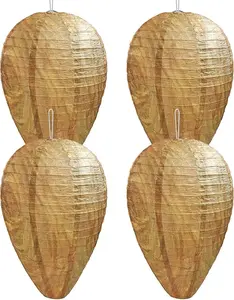 4 Packs of Fake Wasp Nest, Waterproof Material Fake Hornet Nest Fake Nests for Outdoor Home and Garden