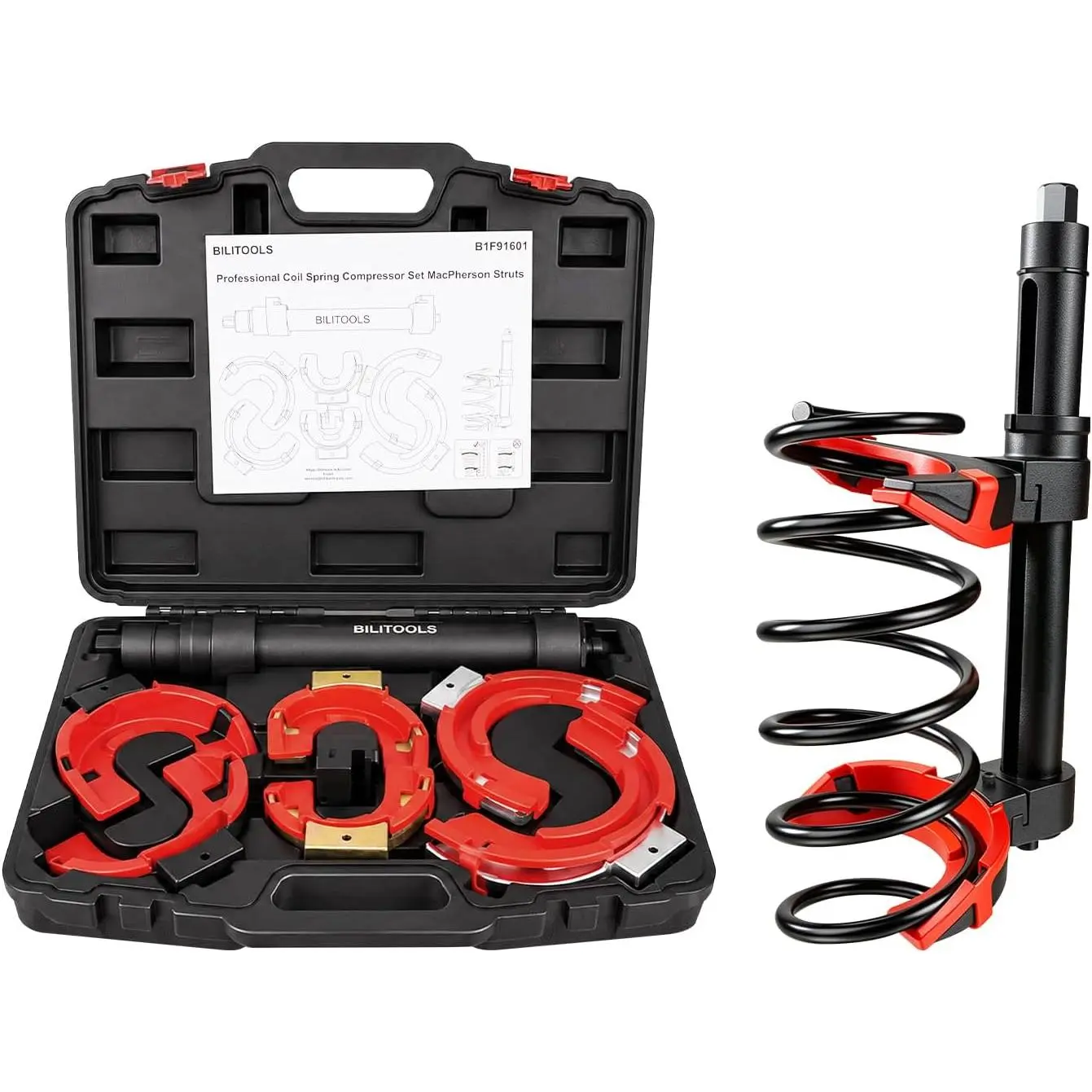 BILITOOLS Heavy Duty Coil Spring Compressor Tool, MacPherson Strut Kit
