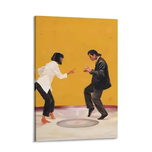 Movie Scene Poster - Retro Room Decor 90s Vintage Wall Art for College Dorm Aesthetic Dancing Wall Art