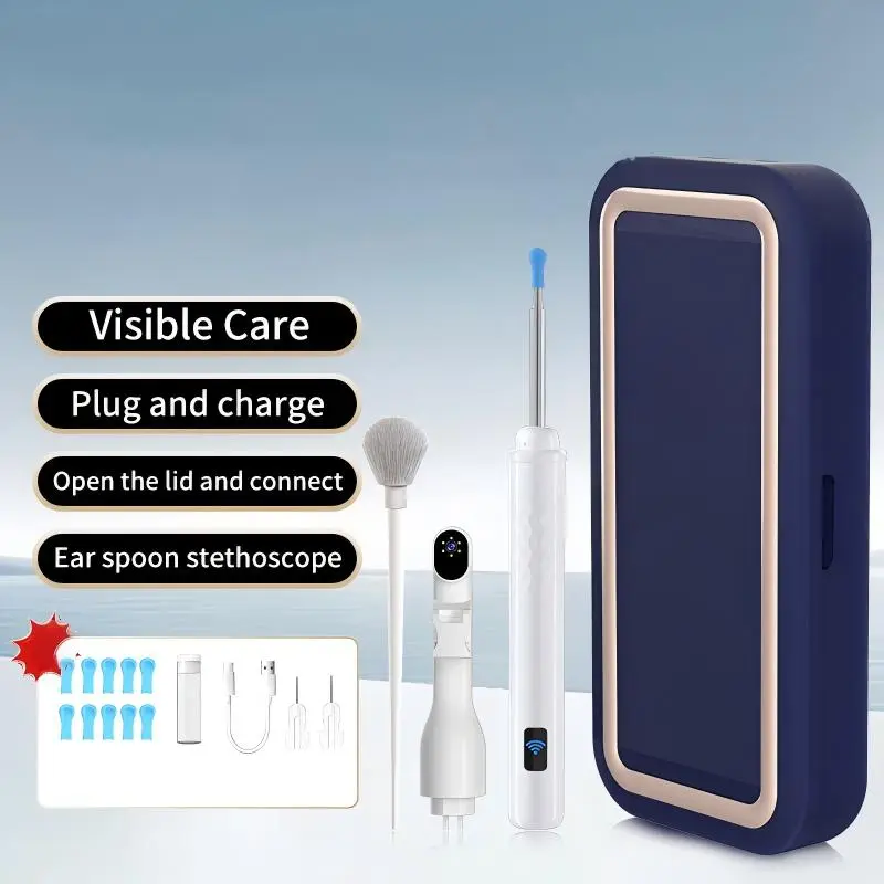 Type Display Screen Visible Ear-Nose-Throat Endoscope Care Set (Supporting High-Definition Visual Inspection and Cleaning of Ear Canal, Nasal Cavity and Oral Cavity)