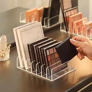 Transparent Acrylic Eyeshadow Storage Box with Lid, Dustproof Large Capacity Cosmetic Organizer, Stackable Desktop Makeup Holder, Clear Storage Box, Beauty Organizer, Beauty Supplies Organizer, Cosmetics Organizer Storage