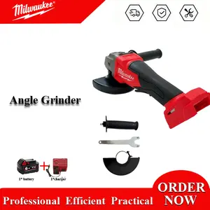 Milwaukee M18 Brushless Cordless 4-1/2" Angle Grinder - Paddle Switch, Tool-Free Guard Change, Variable Speed, Tool Only or Kit with 1 Battery & Charger for Metal Cutting, Grinding and Polishing