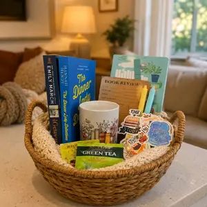 Cozy Double Book Date Gift Set, Book Box with Coffee Mug