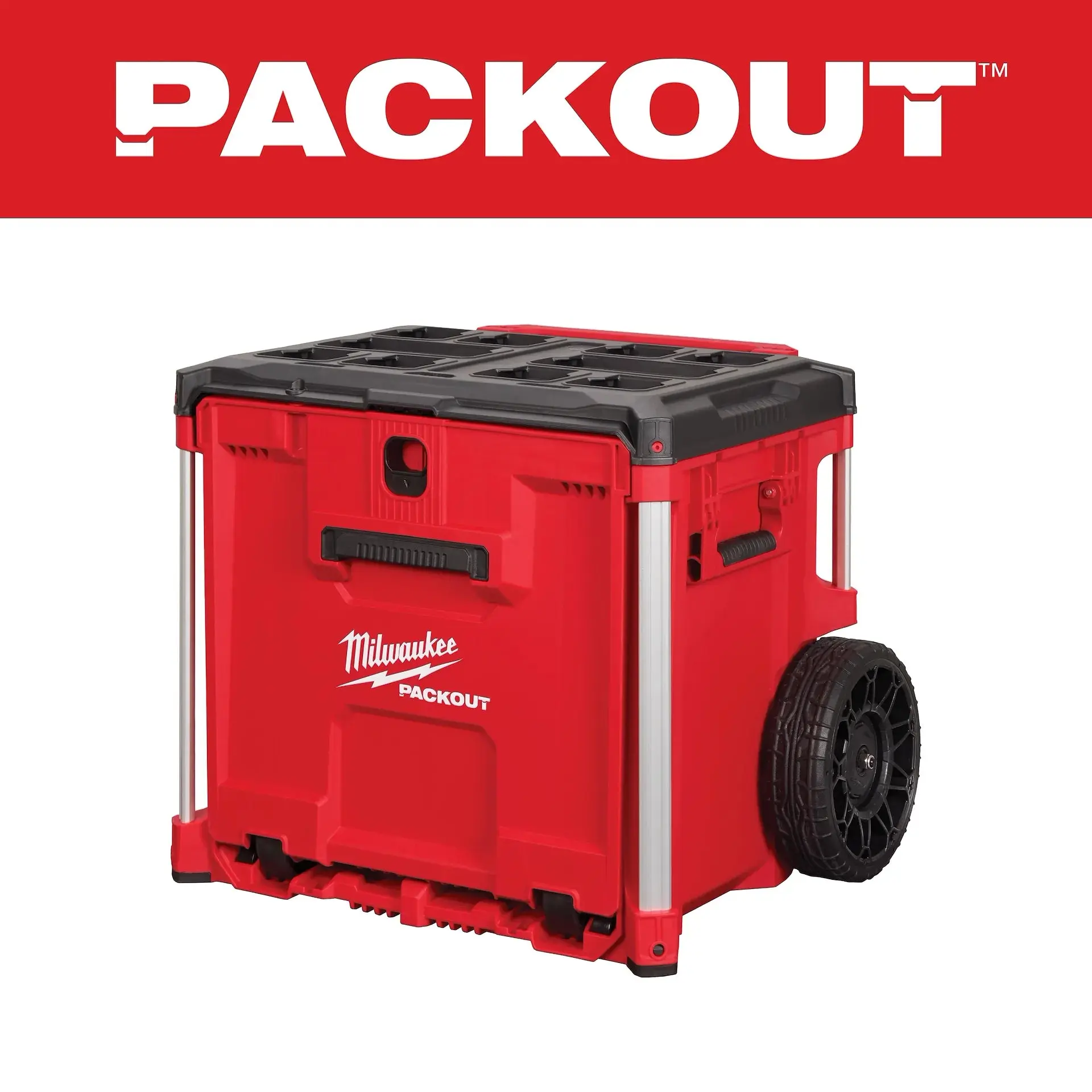 Milwaukee 48-22-8420 PACKOUT Rolling Drawer Tool Box - Customizable Modular Organizer with 1-Hand Grip, Dividers, Quick Opening, 250lb Weight Capacity for Job Site Heavy Tools & Materials