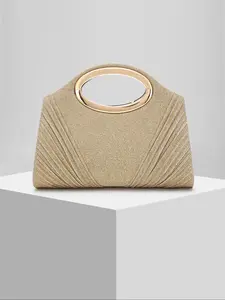 New Women's Ring Pleated Shiny Evening Bag, High-End Handbag, Formal Dress Clutch, Wedding Bag, Party Season, Chain Strap Clutch, Clutch Purse