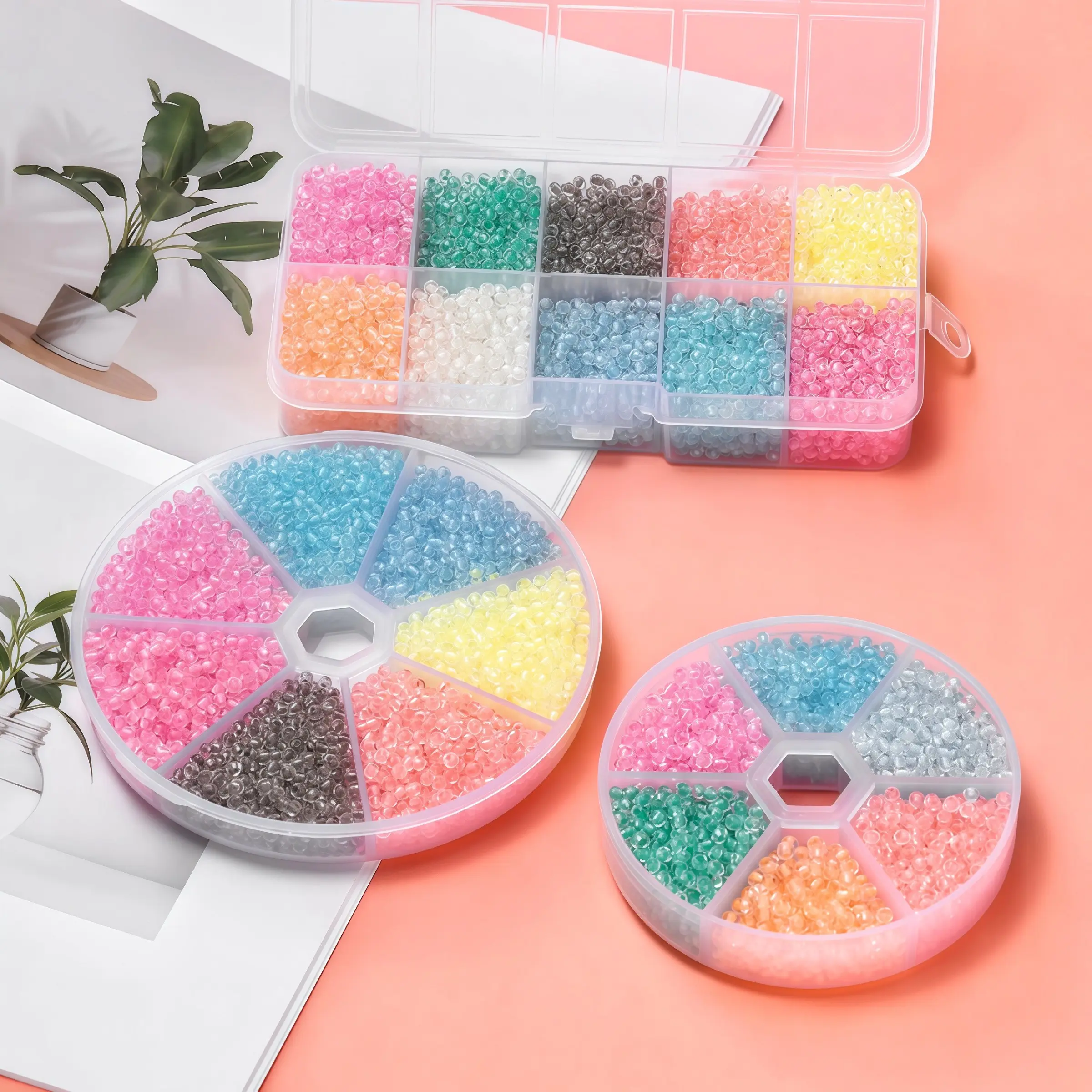 15-Color Glow-In-The-Dark Bead Set, Handmade Jewelry Making Supplies, High-Quality Glass Material for DIY Crafts, Perfect for Creative Projects