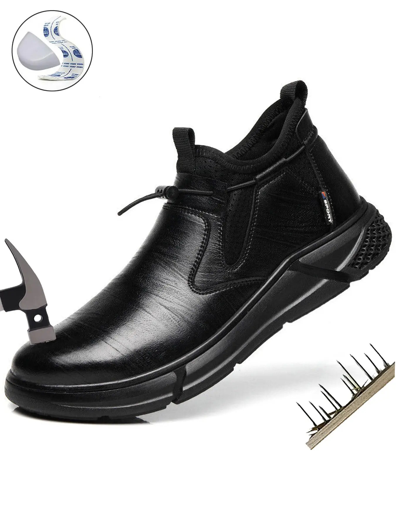 Steel Toe Shoes for Men Work Anti-Punctur Anti-smash Water Resistant Slip Resistant Safety Industrial Protective Men’s Work Shoes for Construction Comfortable Lightweight Breathable New Fashion Warehouse Factory Industrial Work Footwear