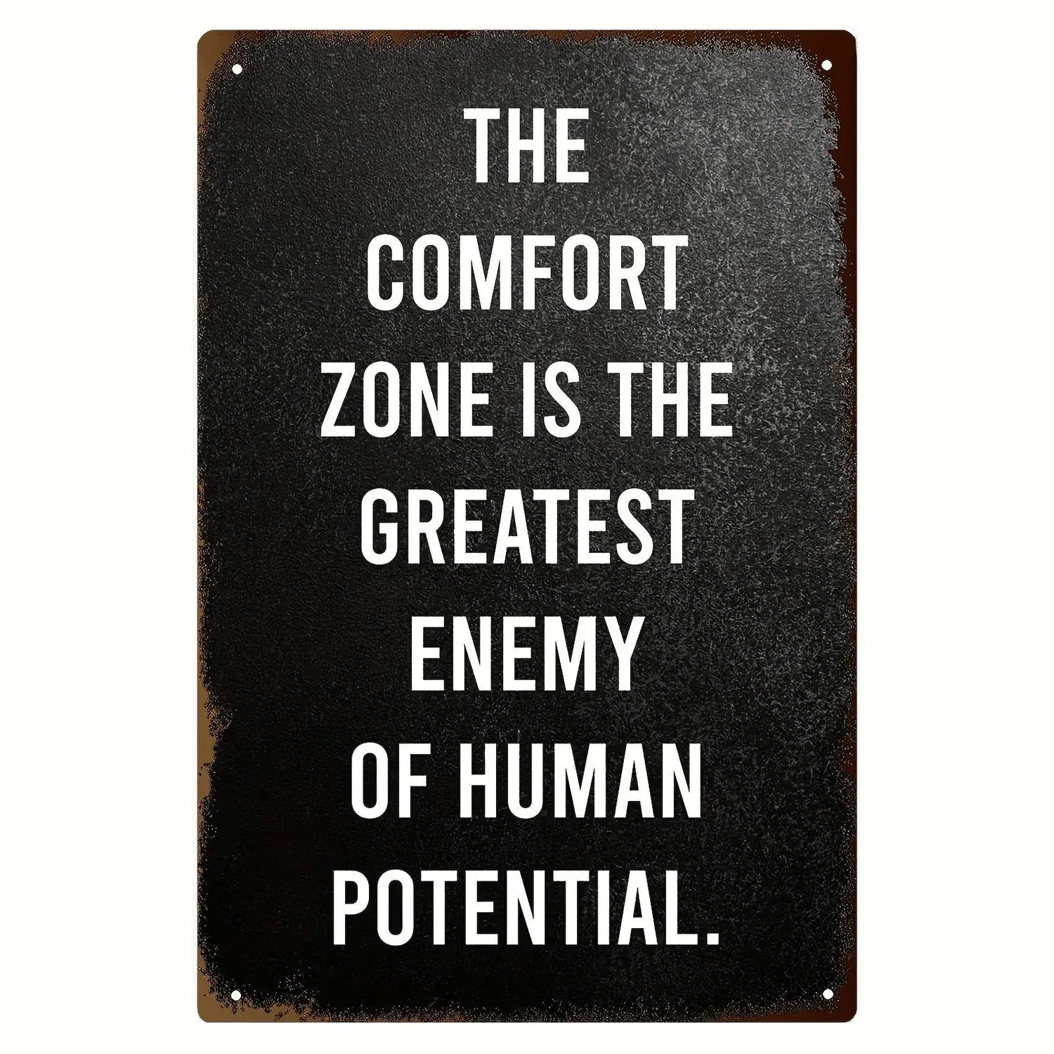 Inspirational Prints Vertical Metal Sheet Art Weather Resistant Metal Poster for Home Office Black Motivational Quote Suitable for Dorms Man Caves Cafes Easy Hang Fade Resistant Perfect Gift Idea