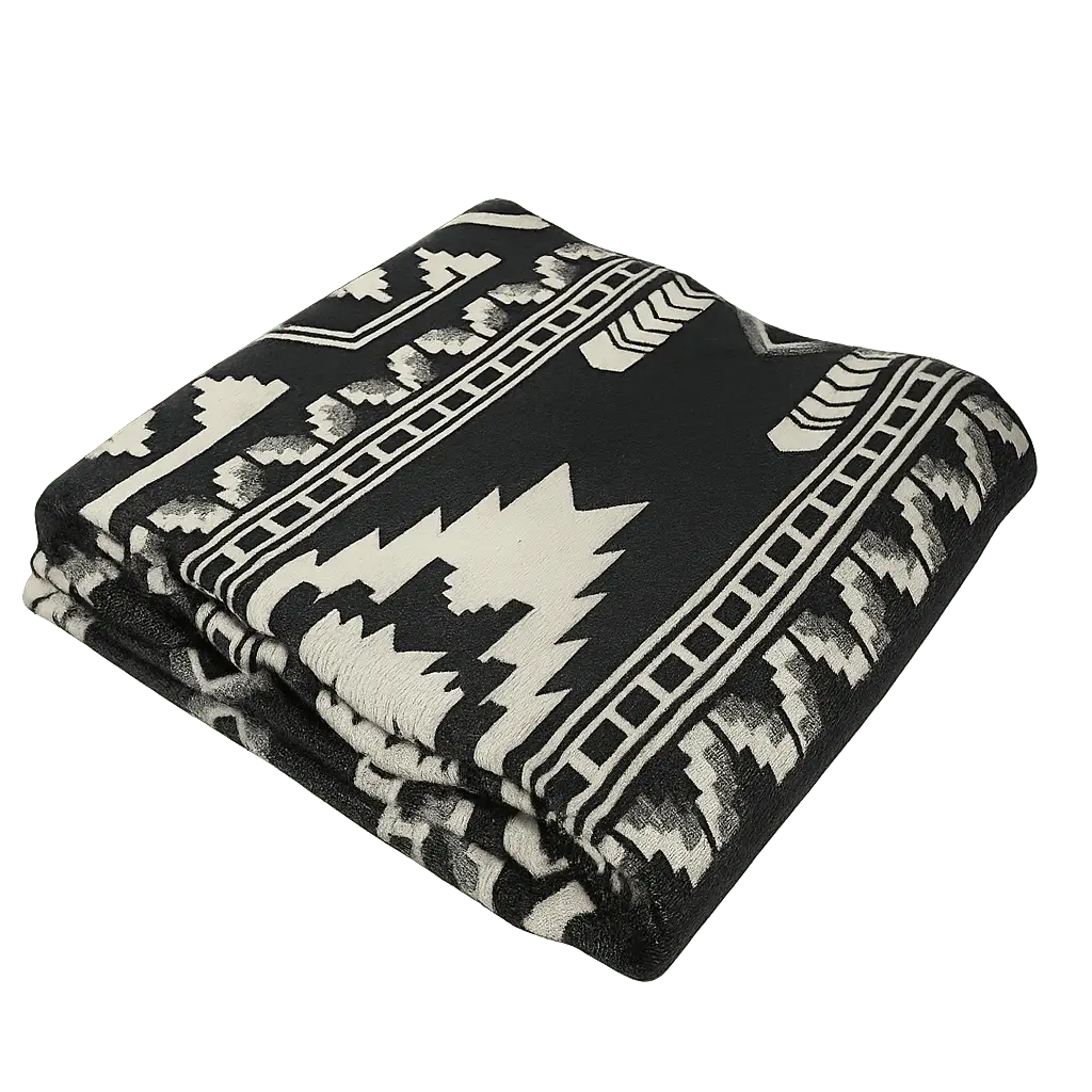 Adventure Alpaca Wool Black Native Blanket
