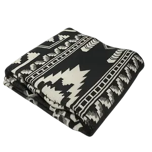 Adventure Alpaca Wool Black Native Blanket