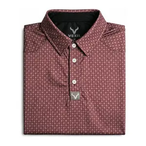 Vexil Brand – Western Pearl Polo - Geo | Maroon