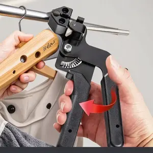 Industrial Grade Stainless Steel Cable Tie Gun Kit with Self-Locking Cutter - Heavy-Duty Tensioning Tool for Cable Bundling & Pipe Fixing - Quick-Lock Ergonomic Professional Tool Set