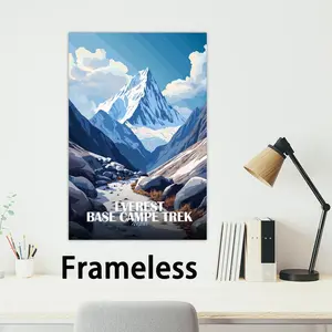 Poster Modern art 2D poster, suitable for bedroom living room Mountain decor. Vibrant Art colors, clear images Landscape ideal Camping for home office decor.