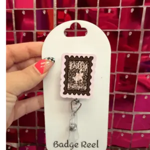 Leopard Dilly Dally Badge Reel