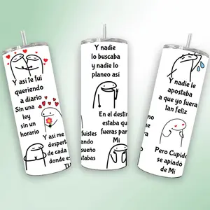 Amor del Bueno Tumbler - Unique Design with Text and Heart Graphics