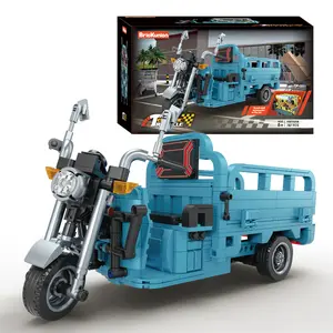 Model Car Building Blocks 787pcs Creative Sanbengzi Erector Set Building Toys Motor Tricycle DIY Stem Projects Gifts For Model Tricycle Motorcycle Fans