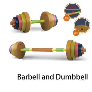 2-In-1 Adjustable Barbell & Dumbbell Set, Beginner Fitness Equipment, Sand/water Fillable, Ideal for Home Gym Workouts