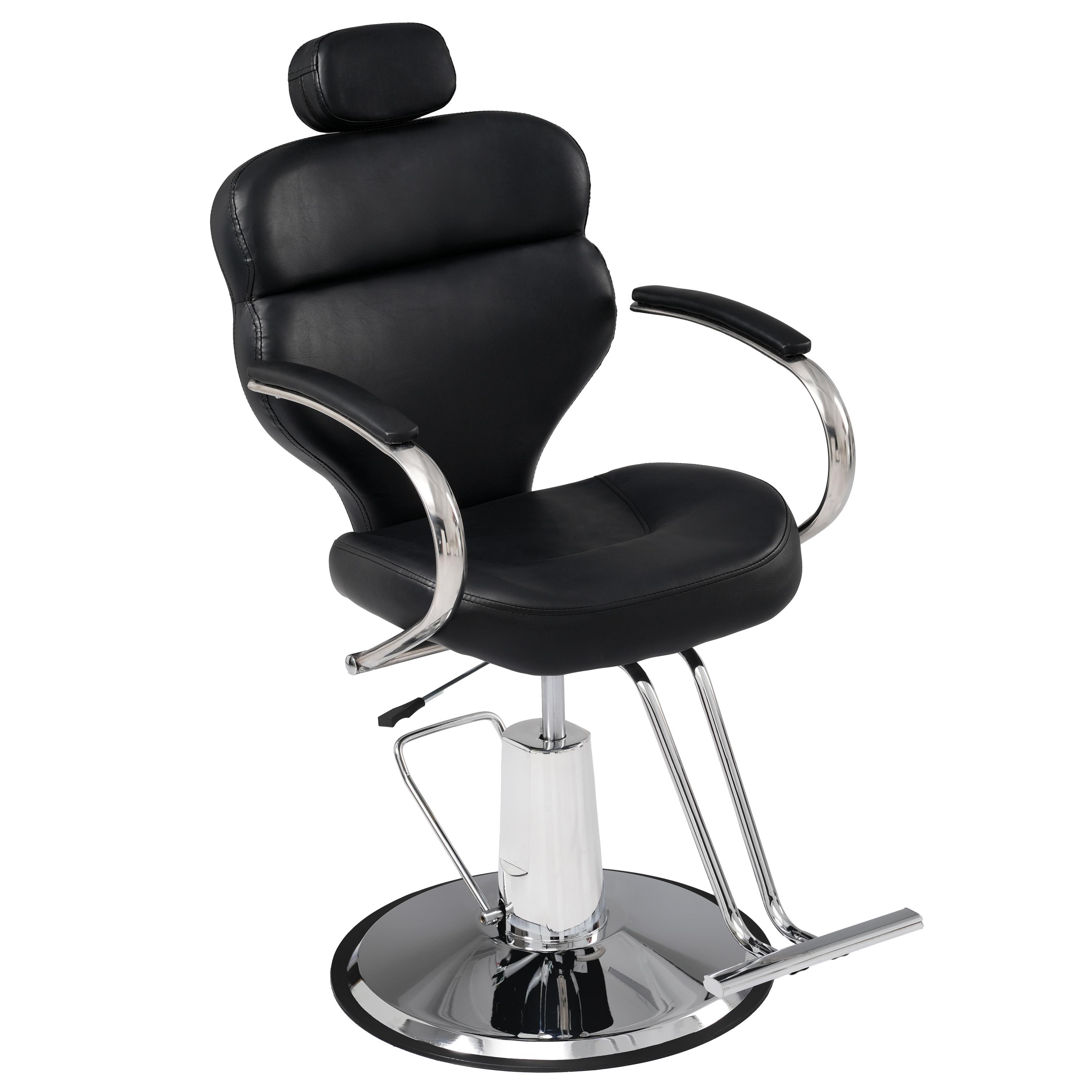 Black Reclining Salon Barber Chair for Hair Stylist, Professional Hair Stylist Chairs with Heavy Duty Hydraulic Pump, All Purpose Styling Hairdresser Braiding Shampoo Chair for Spa Home Euipment Barber Salon Chair for Hair Stylist Black Reclining Salon Barber Chair for Hair Stylist, Professional Hair Stylist Chairs with Heavy Duty Hydraulic Pump, All Purpose Styling Hairdresser Braiding Shampoo Chair for Spa Home Euipment Barber Salon Chair for Hair Stylist