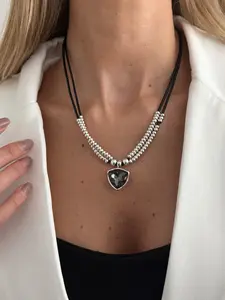 Boho Style Wax Line Geometric Irregular Acrylic Rhinestone Pendant Necklace, Fashionable Casual Party Women's Jewelry Gift, Charm necklaces, Fashionable jewelry accessories