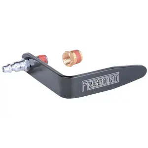 Freeman  1-0.375 in. Aluminum Pneumatic Tool Hook with 0.25 in. Straight Industrial Fitting & Brass Bushing