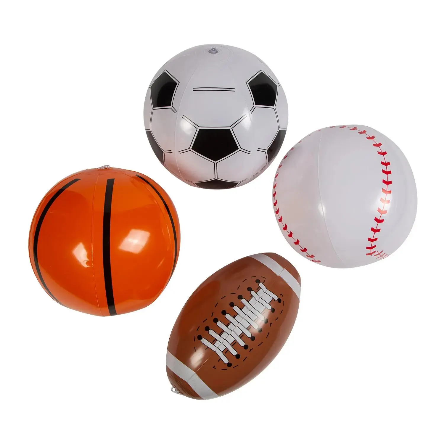 Inflatable 11" Basketball, Soccer, Baseball & Football Toy Assortment - 12 Pc. Inflatable 11" Basketball, Soccer, Baseball & Football Toy Assortment - 12 Pc.