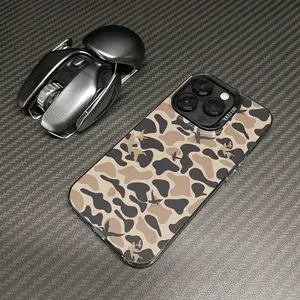 Case for iPhone 16 Pro Max 15 Plus 14 13 12 11 XS XR Fashion camouflage Matte Shockproof Anti-Scratch Stylish Smartphone Cover