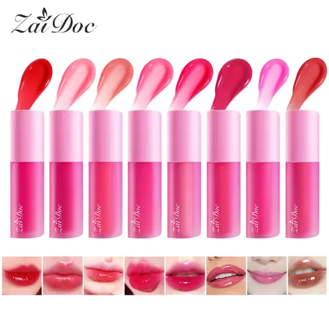 ZaiDoc Strawberry Sweetheart Heart-Shaped Nourishing Lip Gloss - Lip Care Cosmetic for All Skin Types, Smooth Application, Glossy Shimmer, Hydrating, Natural Radiant Look, Subtle Strawberry Scent