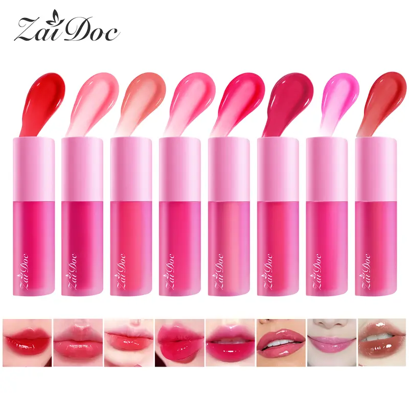 ZaiDoc Strawberry Sweetheart Heart-Shaped Nourishing Lip Gloss - Lip Care Cosmetic for All Skin Types, Smooth Application, Glossy Shimmer, Hydrating, Natural Radiant Look, Subtle Strawberry Scent