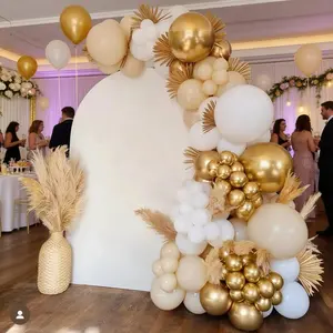 Balloon Arch Kit, 44-Piece Plastic Stand Set with 2 Bases, Adjustable 1.5×2.5m/2.5x2.5m White Balloon Arch Frame for Birthday, Wedding, Party, Graduation Decorations