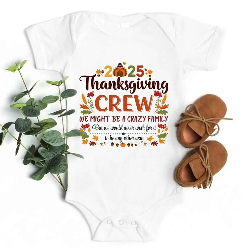 Thanksgiving Family Matching Funny Baby Onesie – Fall Holiday Baby Onesies