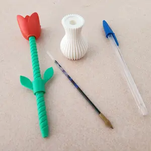Flower Fidget Pen with Vase Holder - BIC Compatible