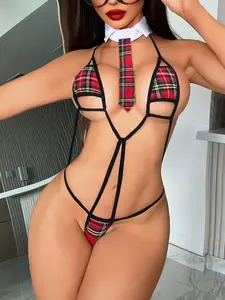 Romantic French-style appliqué sequin splicing rhinestone triangle thong Brazilian style panties mesh heart pattern thin strap lingerie set, body-hugging bra and thong, women's sexy lingerie set