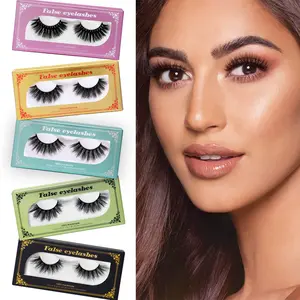 Glimeer Lashes Natural Look False Eyelashes 3D Volume Eyelashes Pack Full Strip Mink Lashes Handmade Cosplay Fake Eyelashes Individual Cluster Makeup