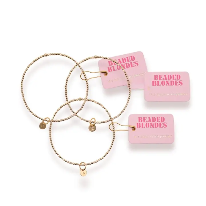 Gold Initial Charm Bracelet (A-Z: select initial) Gold Initial Charm Bracelet (A-Z: select initial)