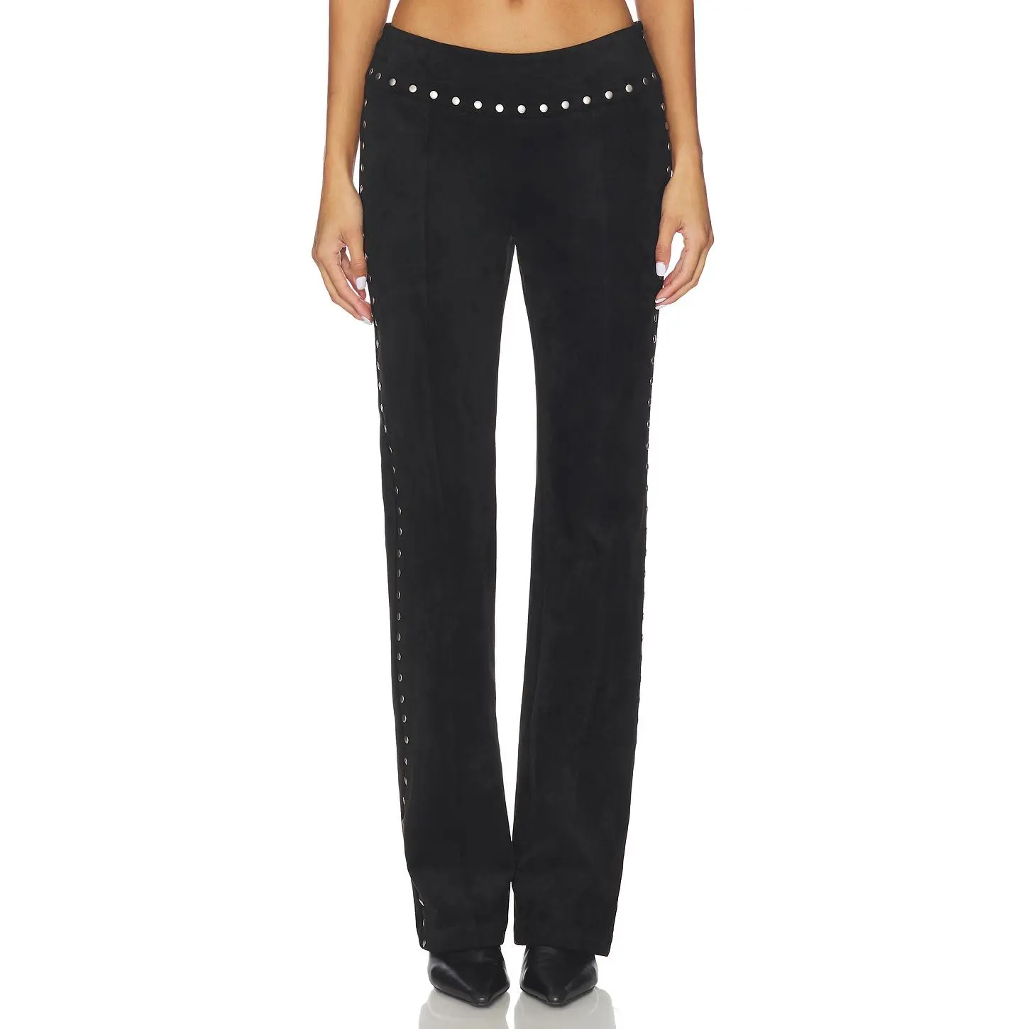 Amanda Uprichard Regency Suede Pants in Black