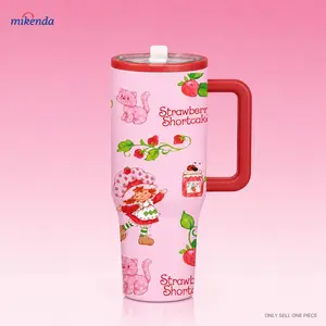 40oz Strawberry Cartoon Insulated Tumbler, Kawaii Stainless Steel, Leak-Proof, Keeps Hot 12h Cold 24h, Ideal for Girls, Office, Travel Gifts