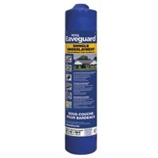 Henry HE740915 Waterproofing Roofing Underlayment for Shingles - Non-Woven Glass Fiber, 1.3 mm Thickness, 35 lbs Weight, UL-Classified, High-Tack Rubberized Asphalt Fully Adhered System