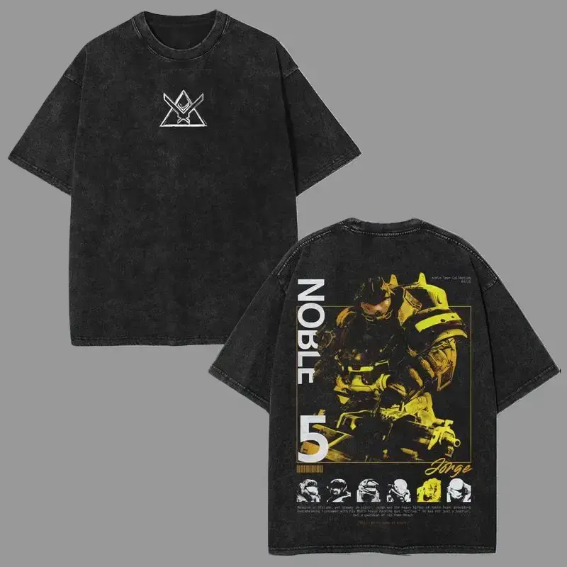 Halo 5 Reach Noble Team Jorge-052 Graphic Tee - Oversized Acid