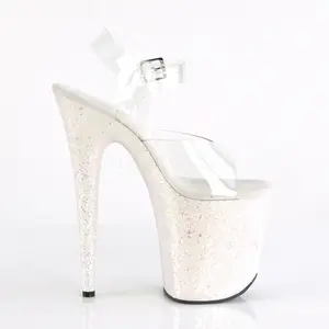 8 Inch Heel FLAMINGO-808LG Clear Opal