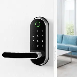 Sifely Fingerprint Smart Door Lock with Handle & Keypad – No More Lost Keys, Keyless Entry & Remote Access for Home, Kids, Airbnb & Rental Property, DIY Install, Alexa & Google Compatible
